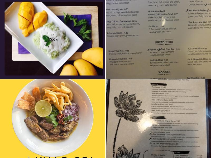 Bua Thai Fusion Menu