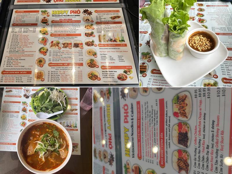Happy Pho Noodles Menu