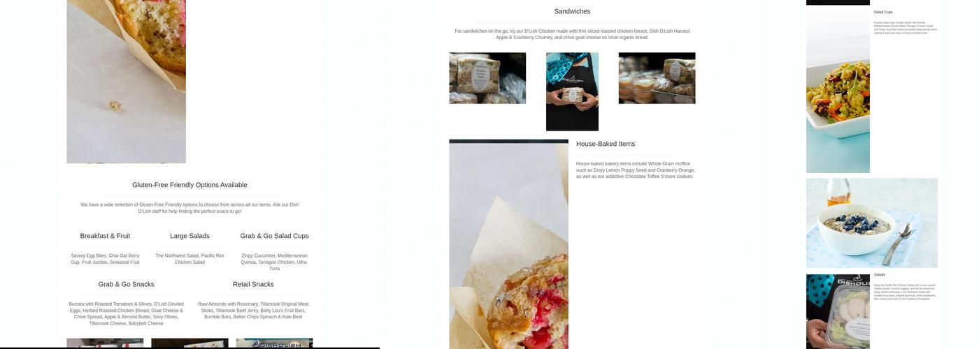 Dish D'lish Menu