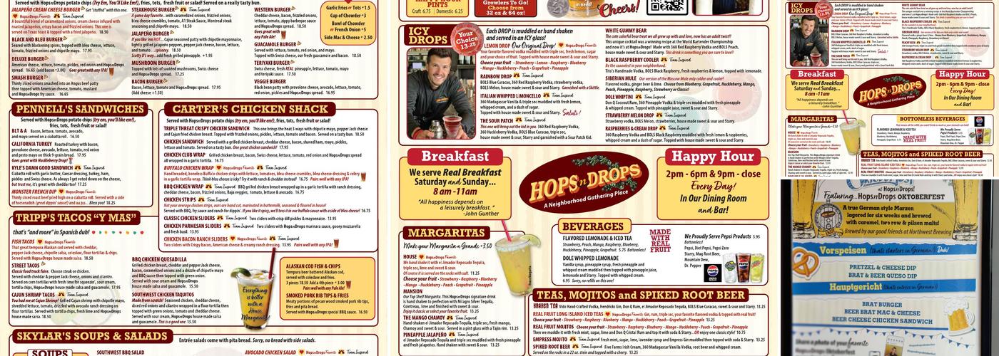Hops n Drops Menu
