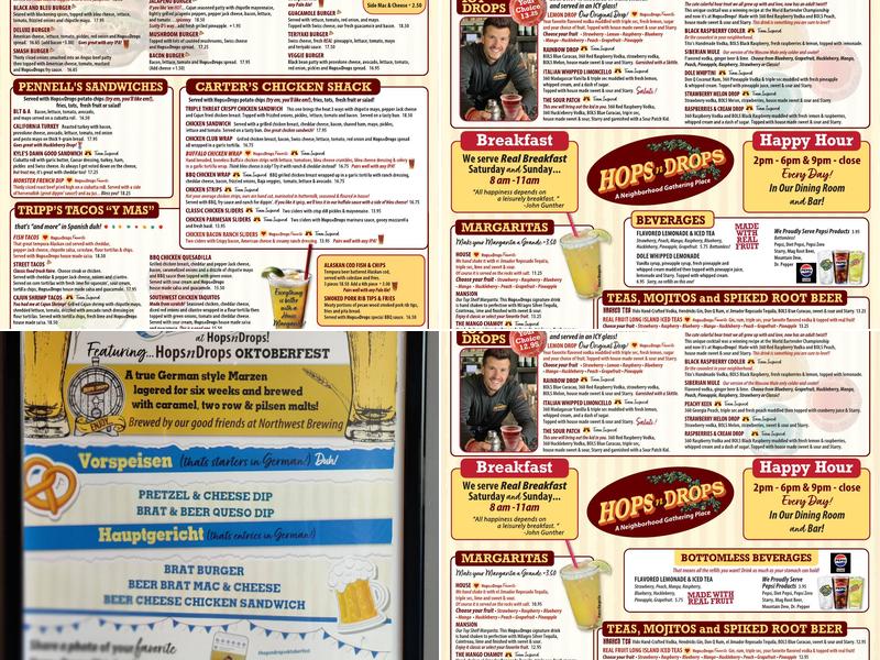 Hops n Drops Menu