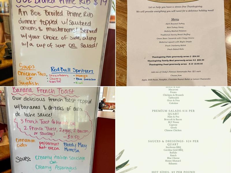 Stockton's Restaurant & Spirits Menu