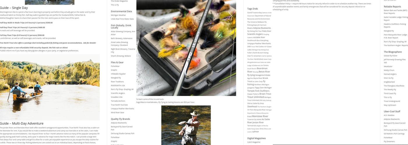 True North Trout Menu