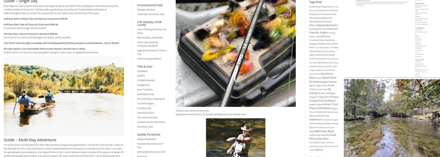 True North Trout Menu