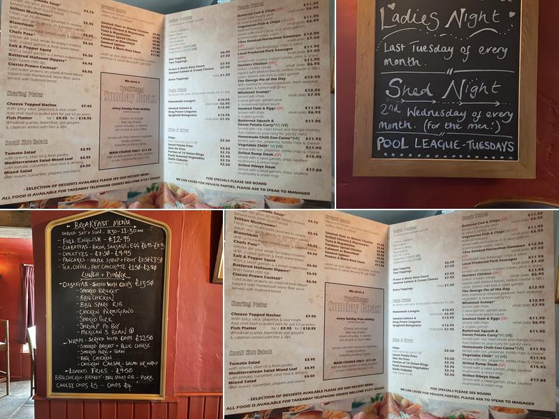 The George Inn, Shalford Menu