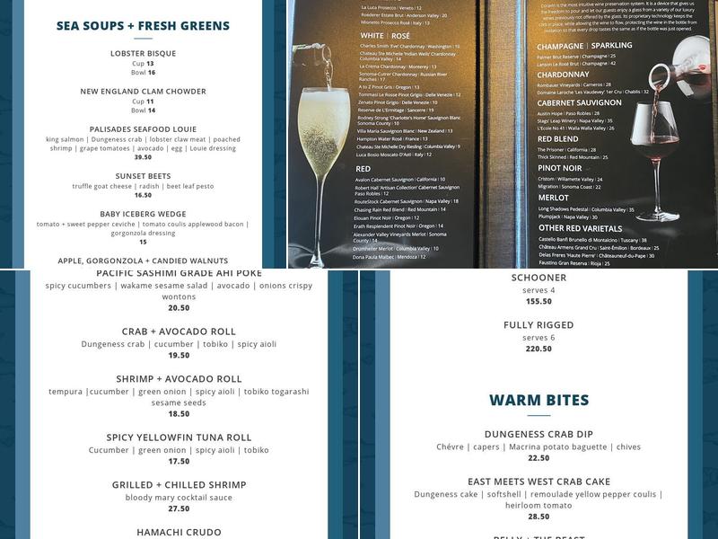Palisade Menu
