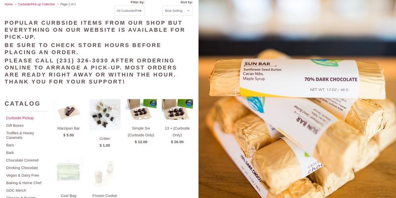 Grocer's Daughter Chocolate Shop Menu