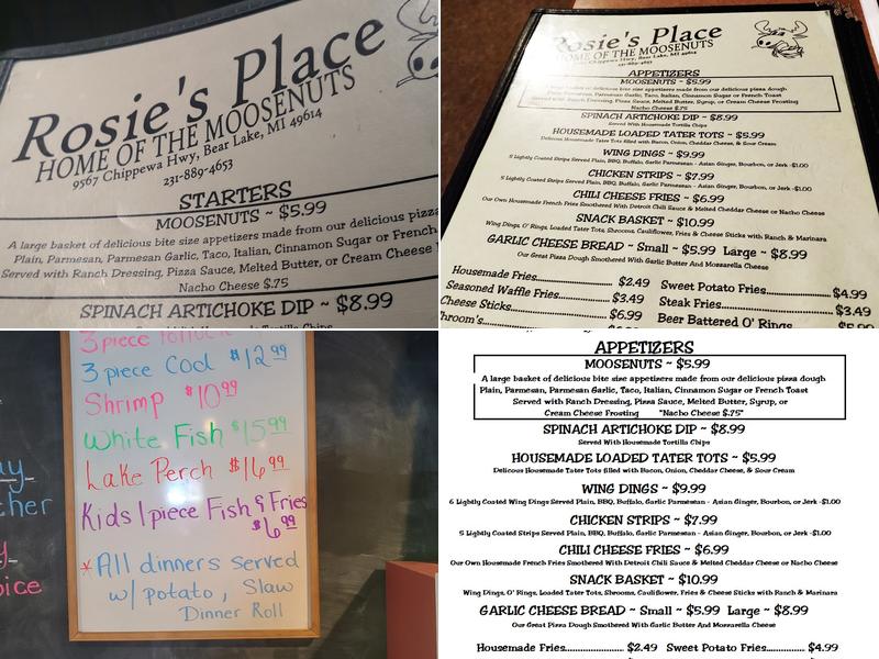 Rosie's Place Menu