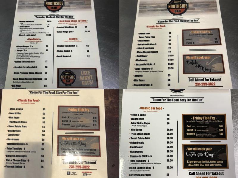 Chopo’s Northside Bar Menu