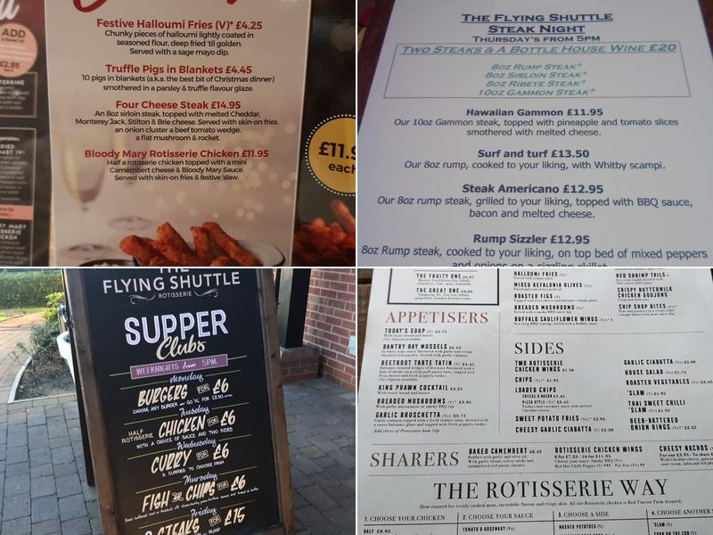 Flying Shuttle Menu