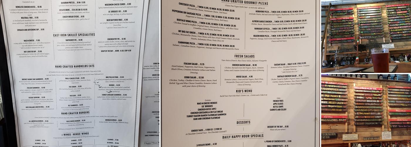 A Beer at a Time Menu