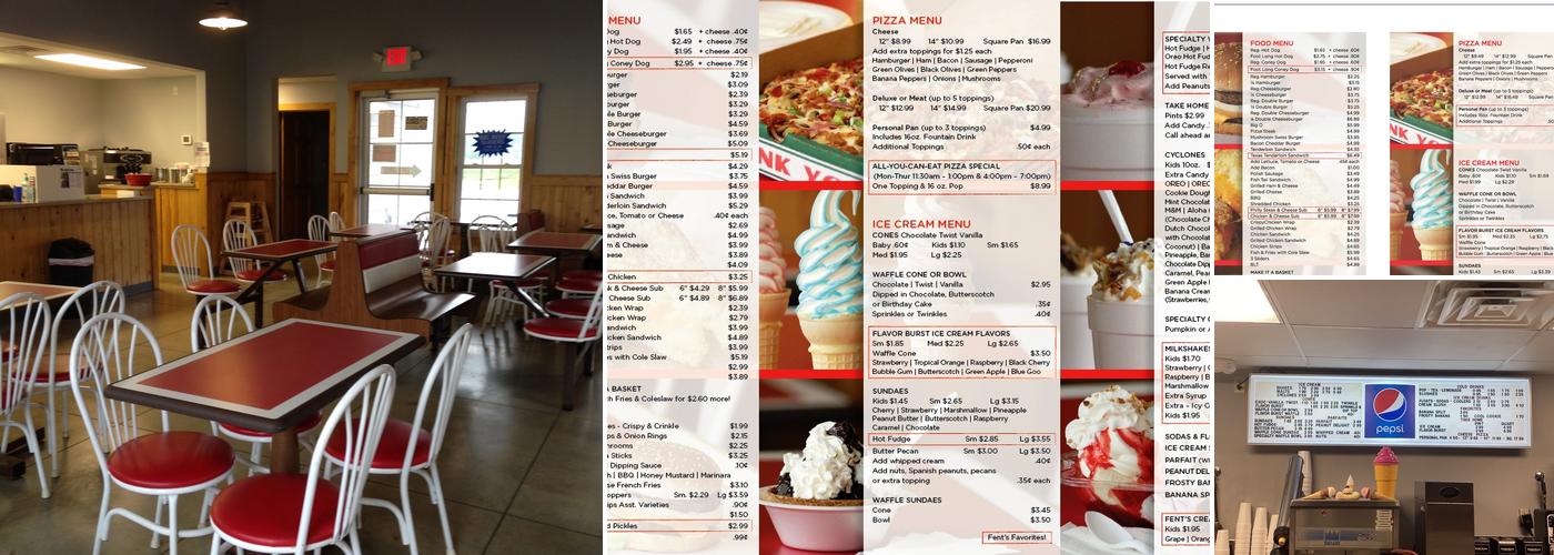 Fent's Dairy Corner Menu
