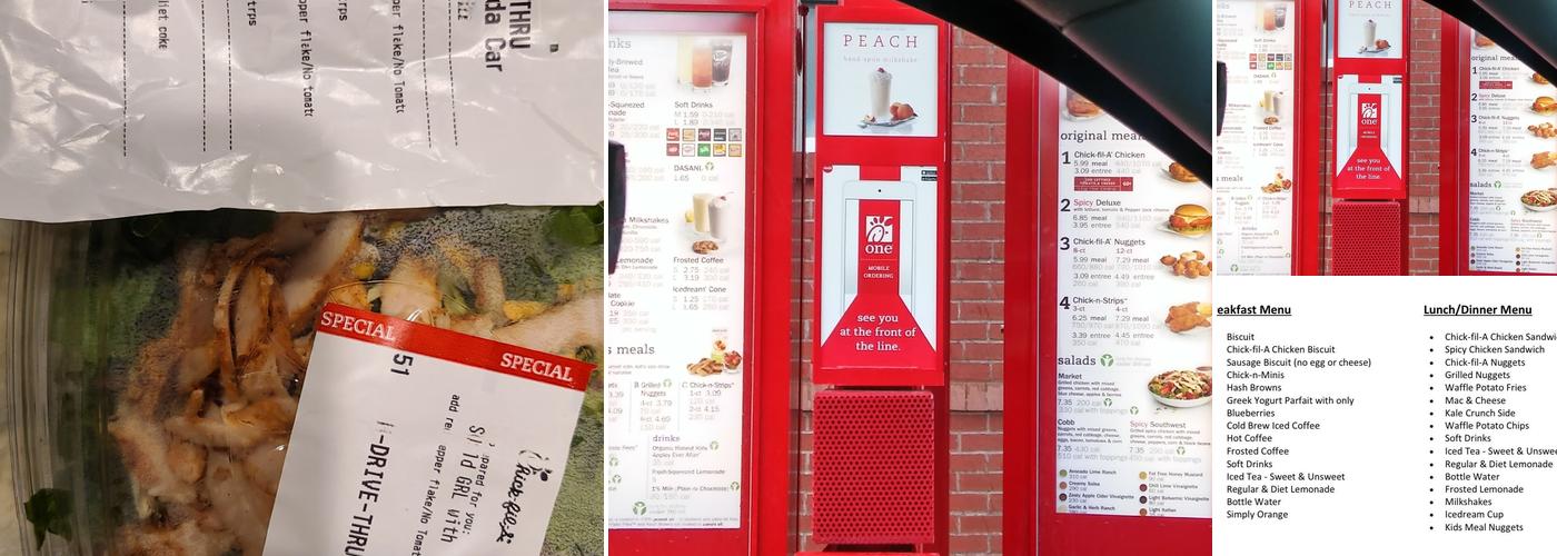 Chick-fil-A Menu