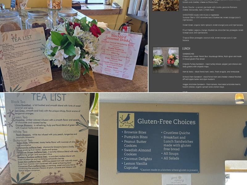 The Blackbird Coffeehouse Menu