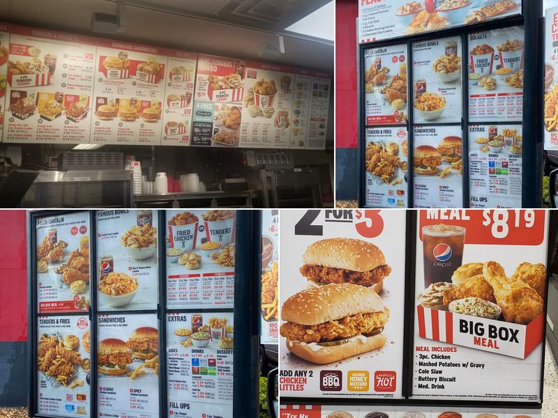 KFC Menu