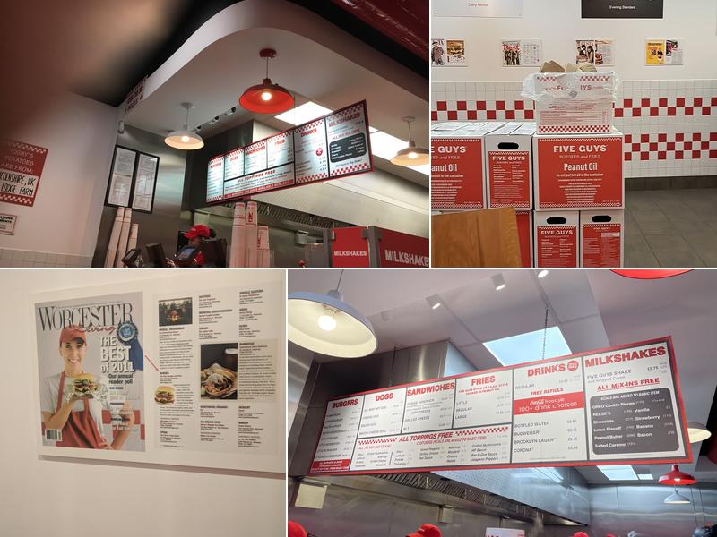 Five Guys Islington Menu