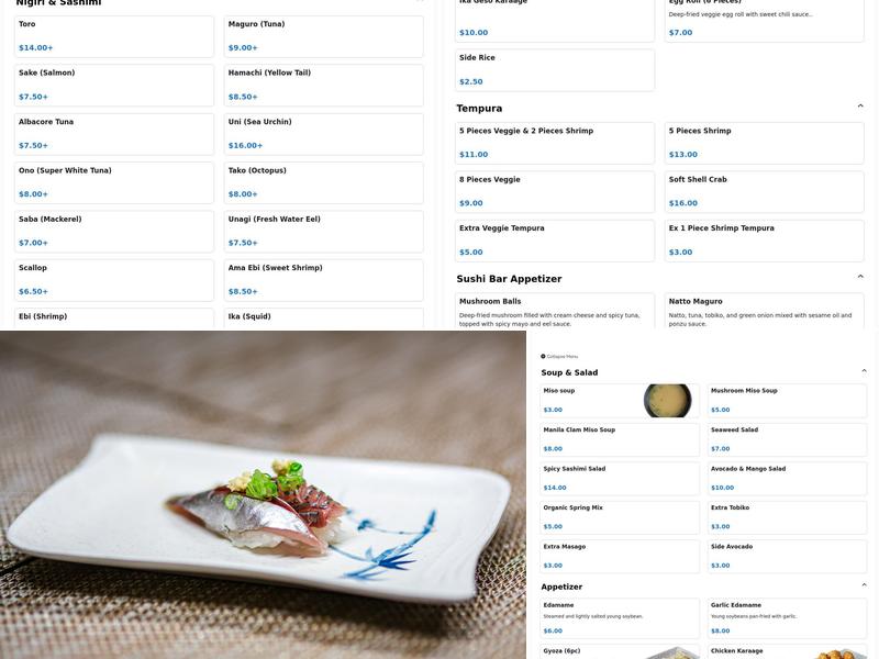 Wasabi Bay Menu