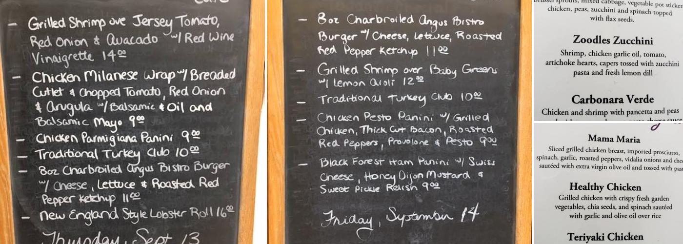 Spring Lake Catering and Cafe Menu