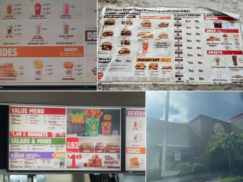 Burger King Menu