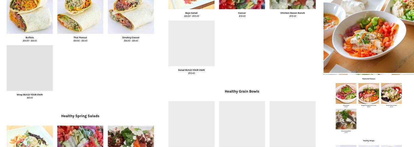 Fresh Kitchen Menu