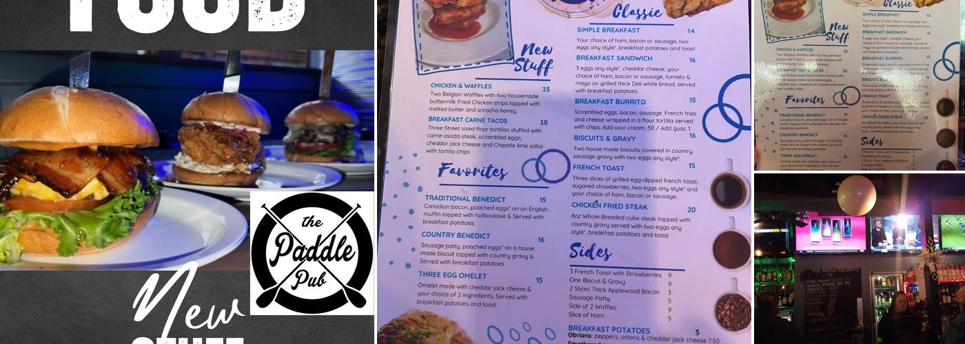 The Paddle Pub Menu
