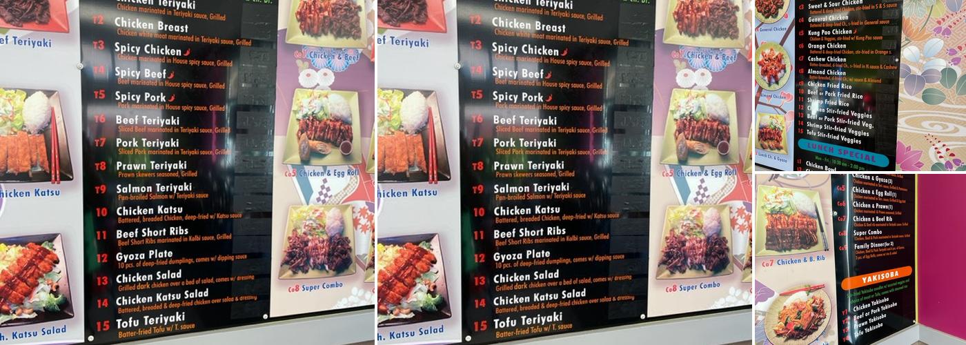 Teriyaki Point Menu