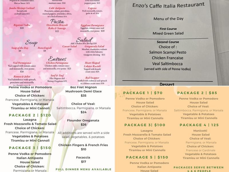 Enzo's Caffe Italia Menu