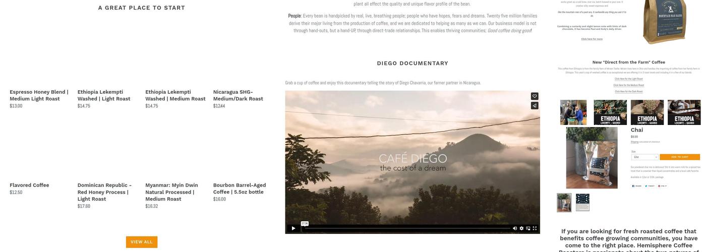 Hemisphere Coffee Roasters Menu