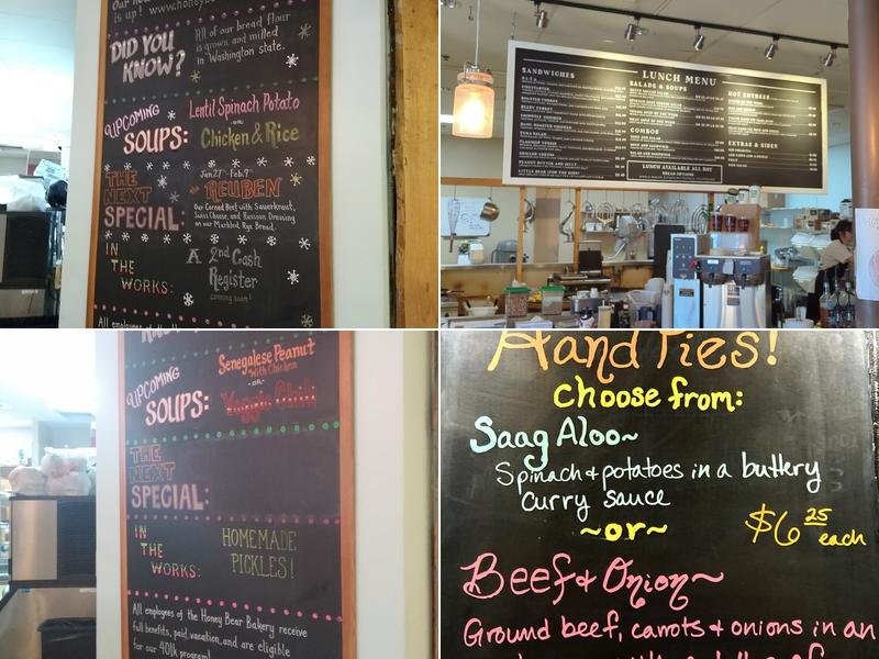 Honey Bear Bakery Menu
