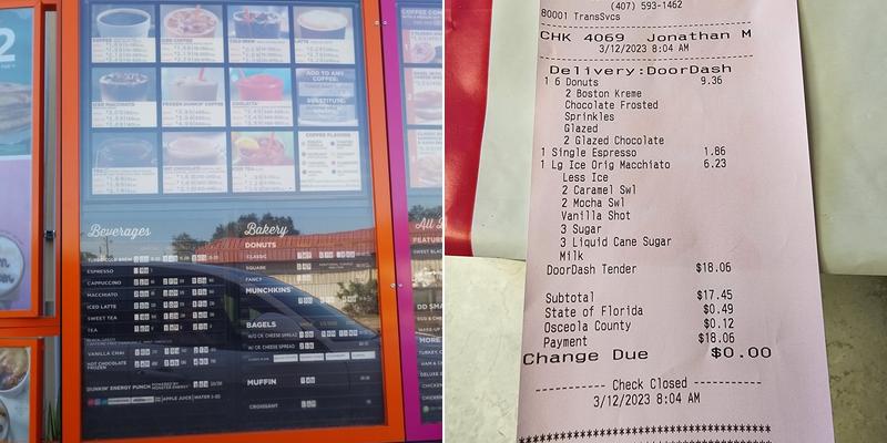 Dunkin' Menu
