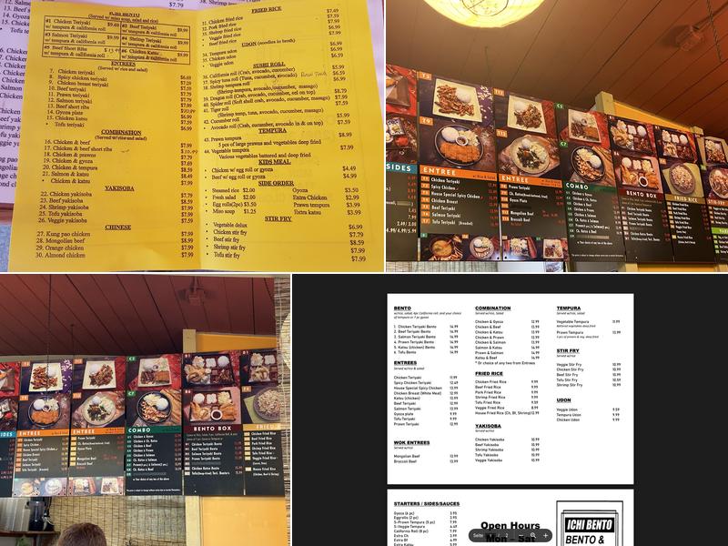 Ichi Bento Menu