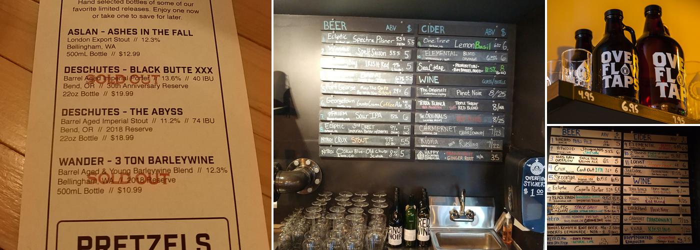 Overflow Taps Menu