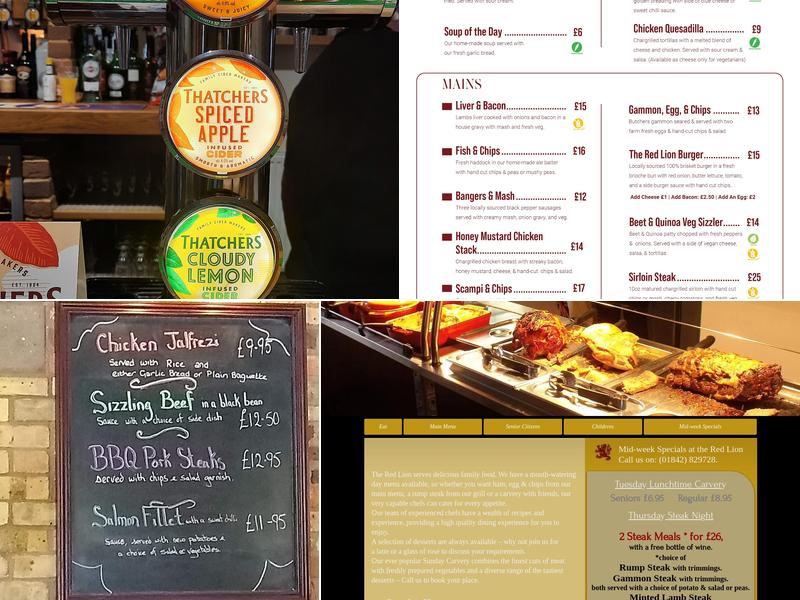 Red Lion Hockwold Menu