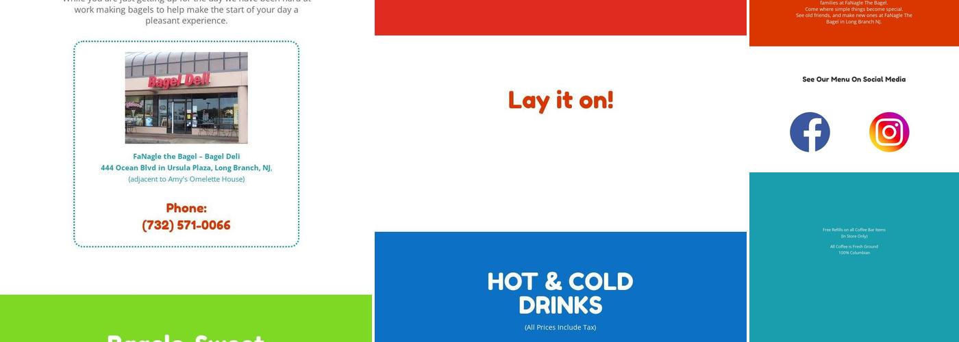 FaNagle the Bagel Menu