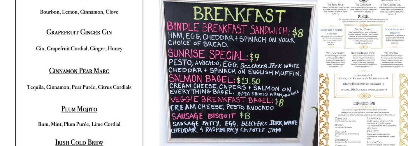 The Bindlestick Menu