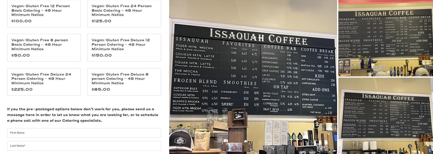 Issaquah Coffee Company Menu