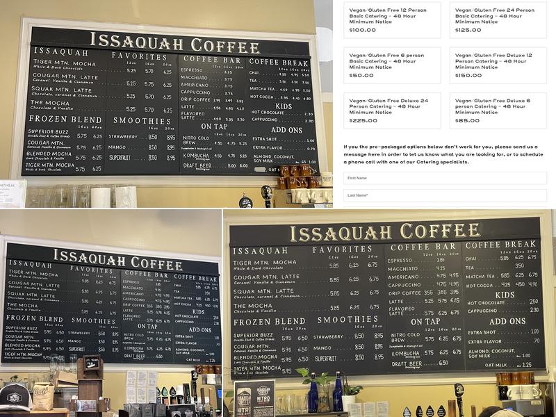 Issaquah Coffee Company Menu