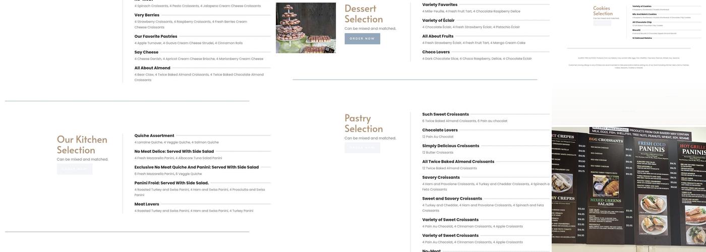 The French Bakery Menu