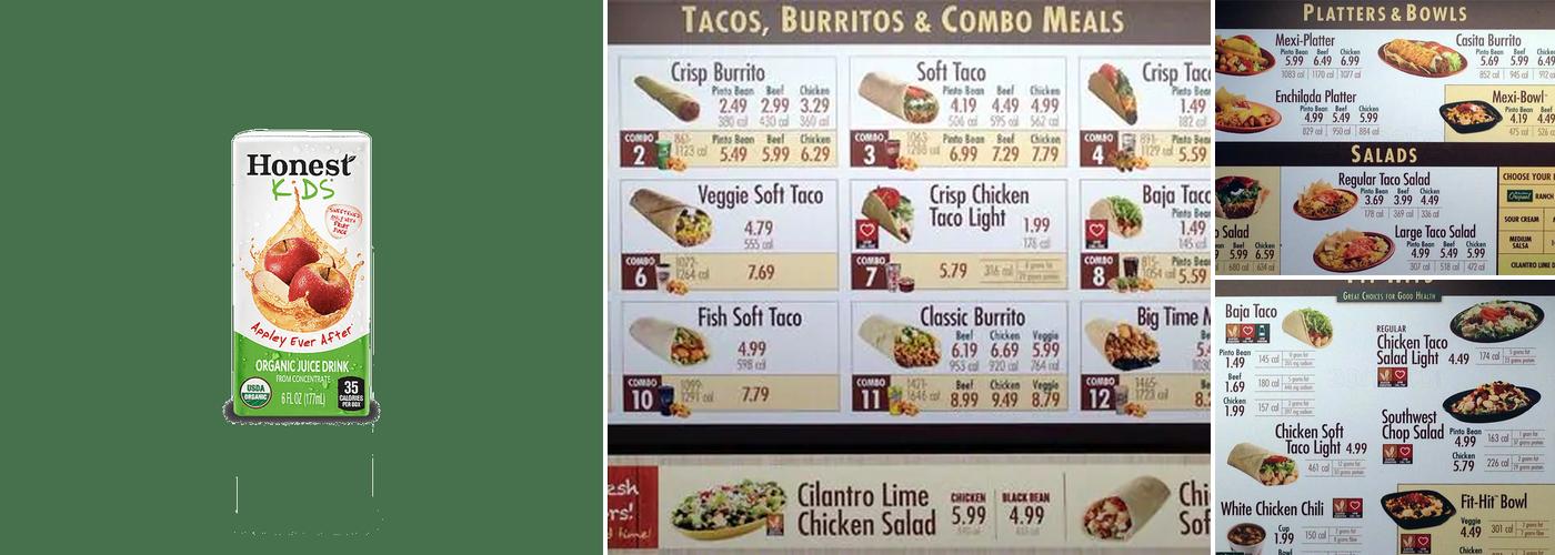 Taco Time Menu