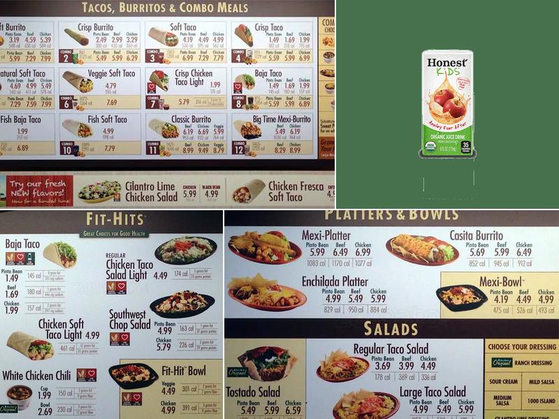 Taco Time Menu