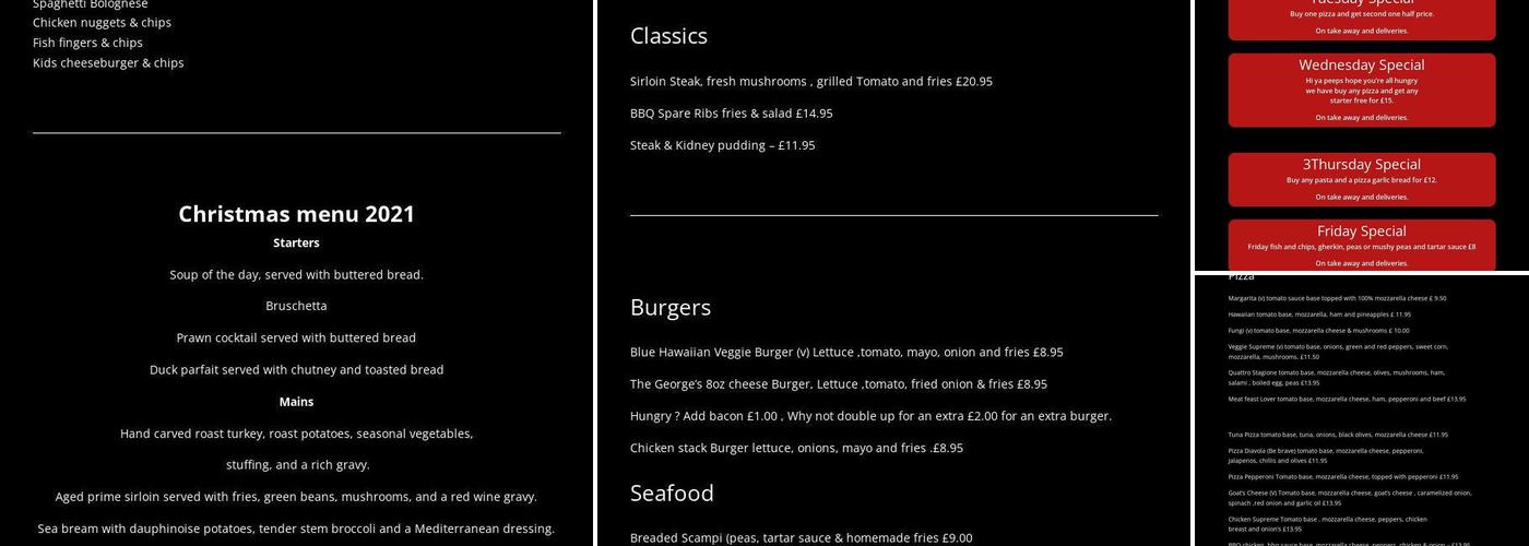 The George Menu