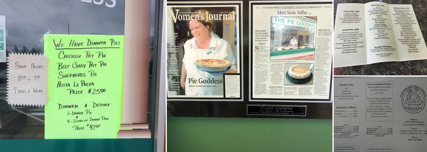 Pie Goddess Menu