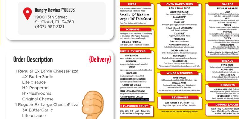 Hungry Howie's Pizza & Subs Menu