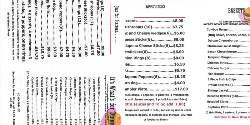 Boots Bar And Grill Menu