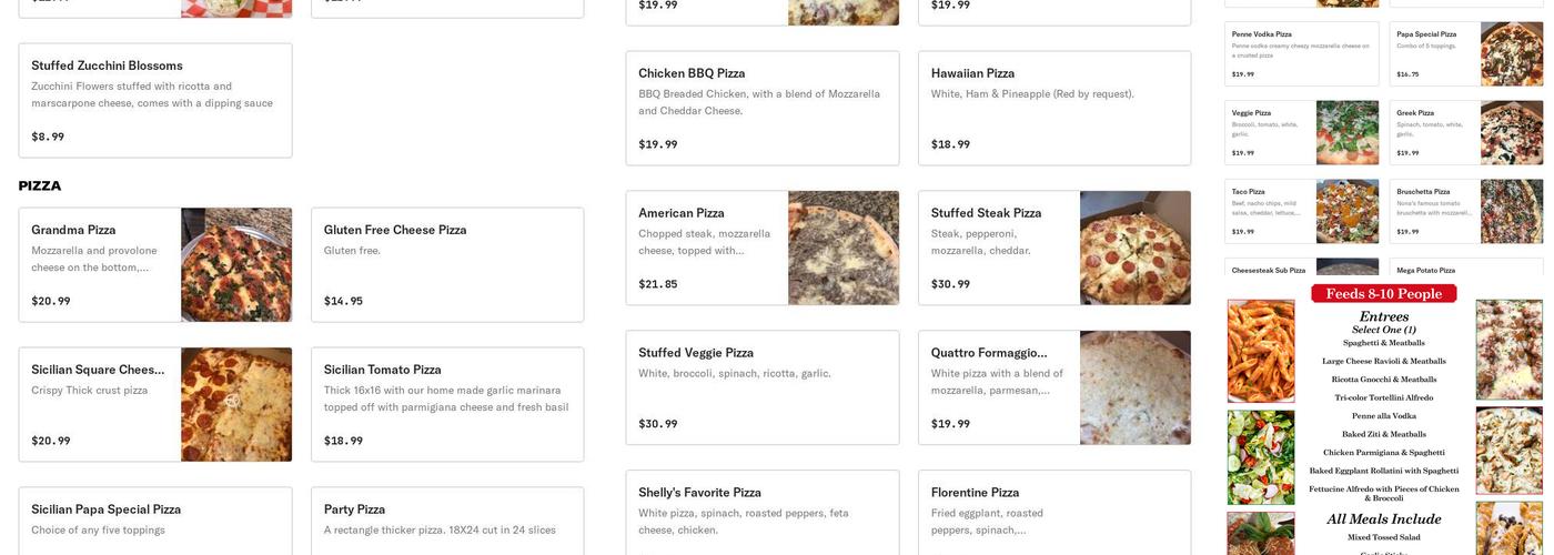 Papa Luigi Elmer Menu