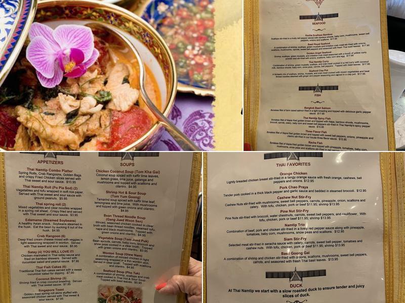 Thai Namtip Menu