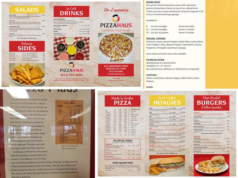 Pizza Haus Inc Menu