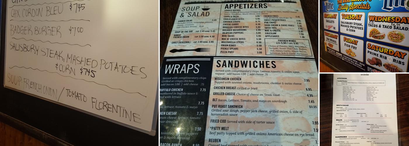 The Real MacCoys Menu