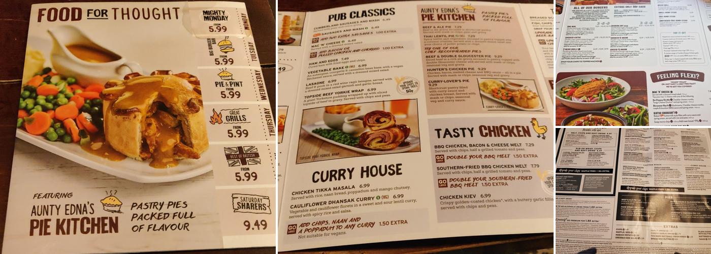 Goose Gravesend Menu