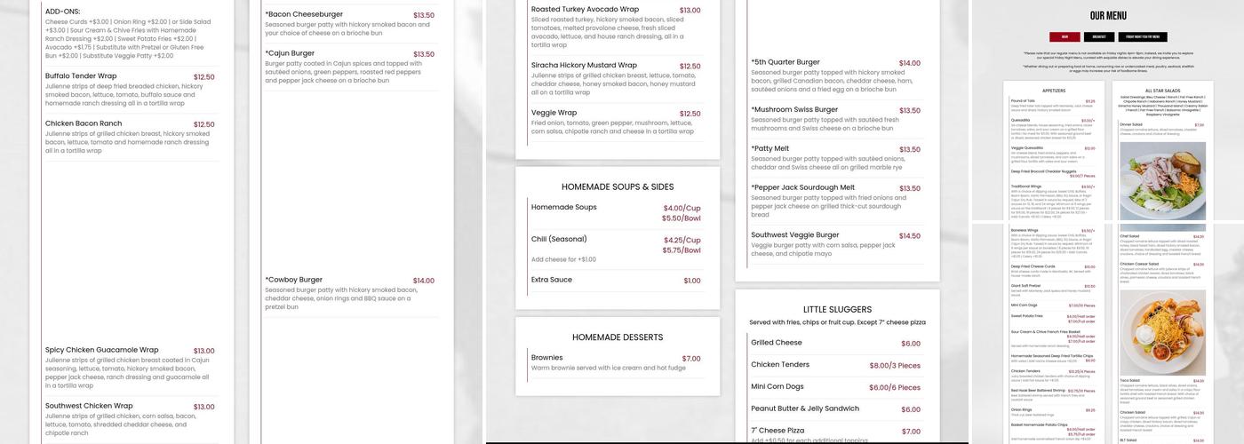 5th Quarter Bar & Grill Menu